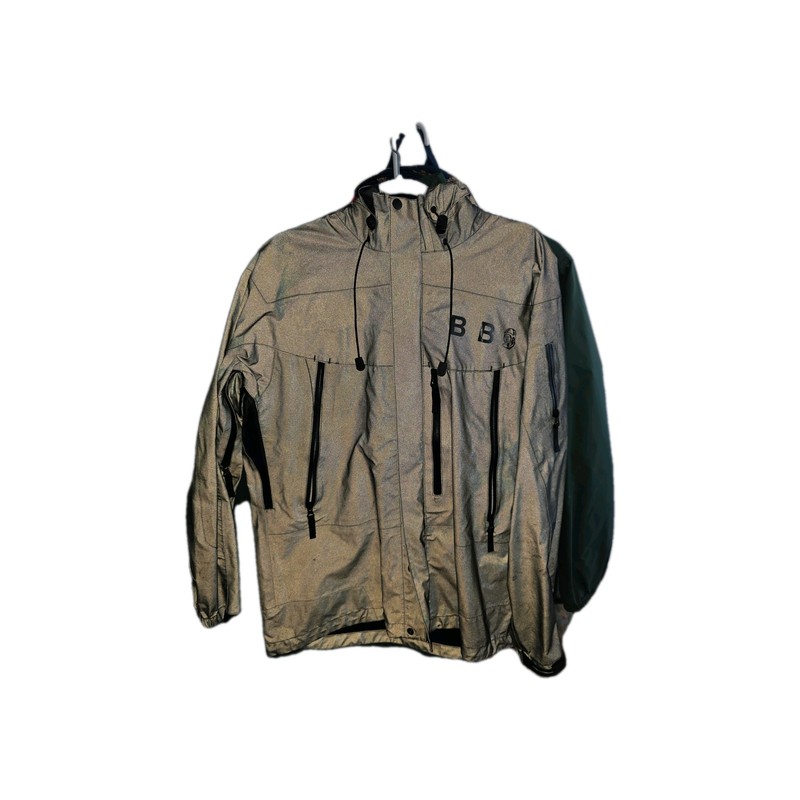 BILLIONAIRE BOYS CLUB RAIN JACKET sz LARGE REFLECTIVE