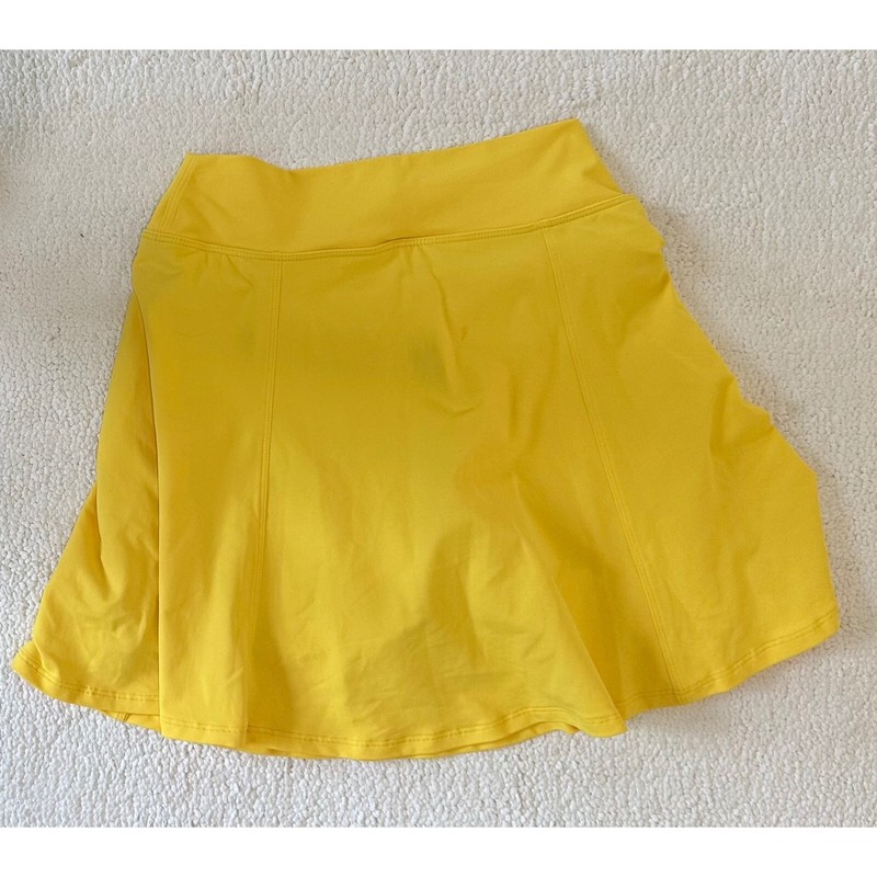 Donajo Size Small Womens Yellow Tennis Pickleball Athletic Skirt Skort gallery