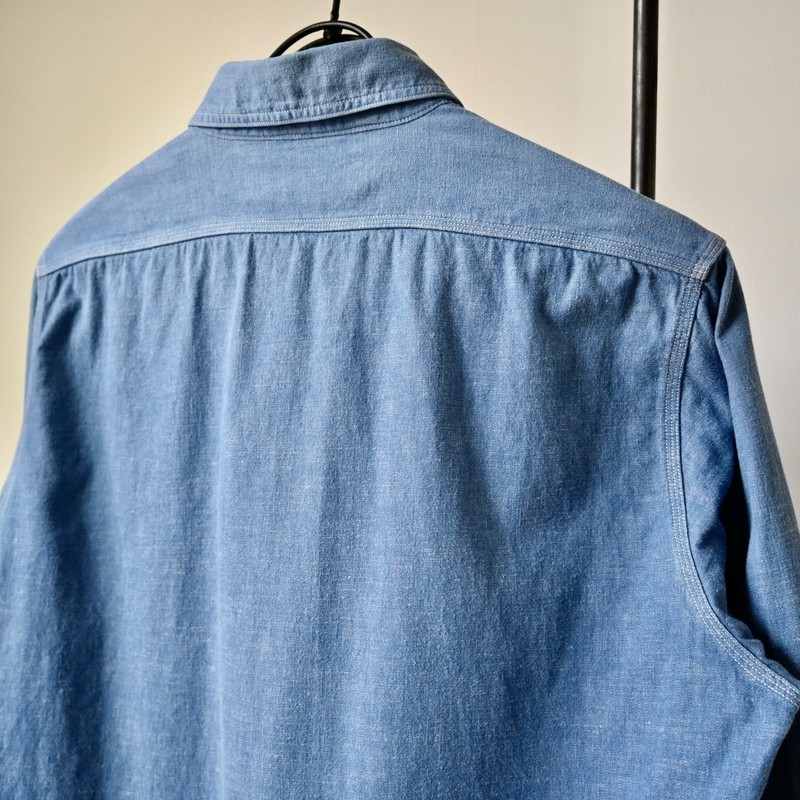 2000s BEAMS Plus x Sunny Sports half-zip denim work shirt, made in Japan, 38 gallery
