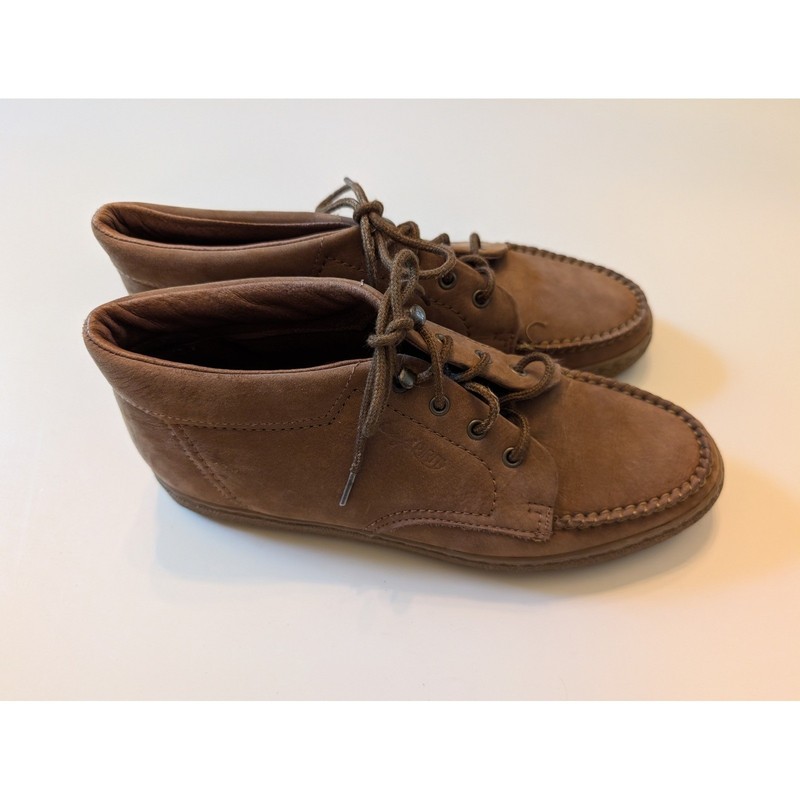 Easy Spirit Ankle Boots Womens 7 Brown Outdoors Moccasin Toe Lace Up Leather