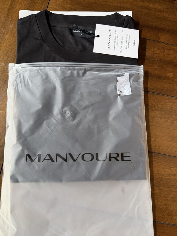 MANVOURE The Essential Tee Jet Black Men’s XL Crew Neck Short Sleeve T-Shirt gallery