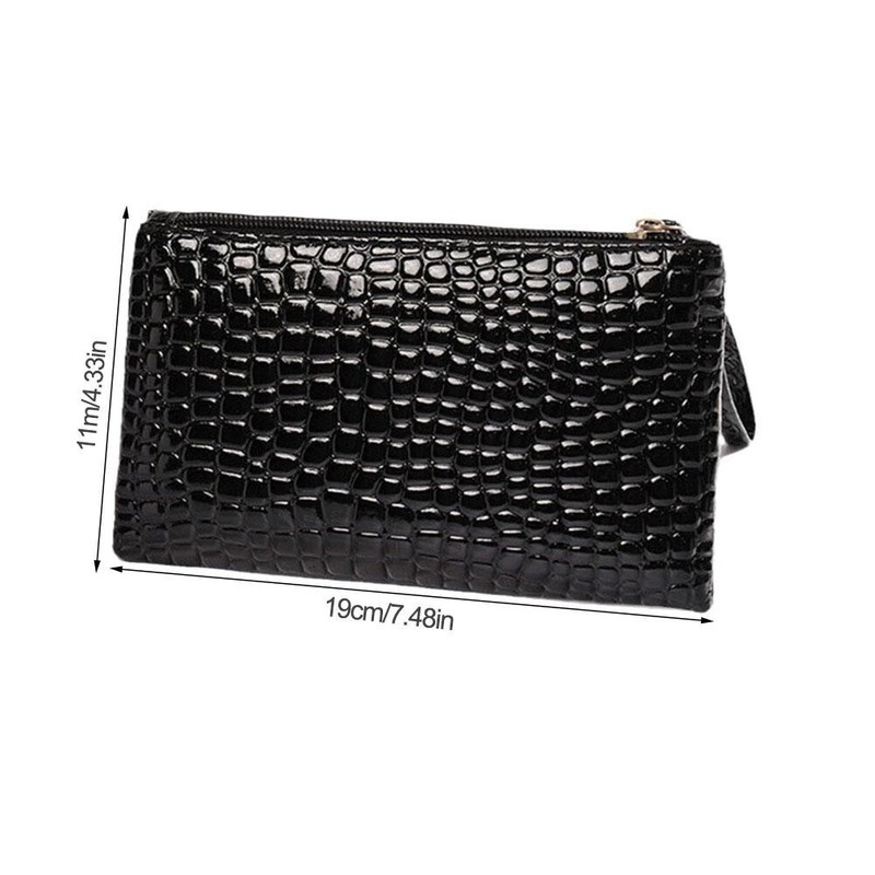 Wristlet Wallet Small Purse Bag Faux Crocodile Alligator Snake skin PU PVC gallery