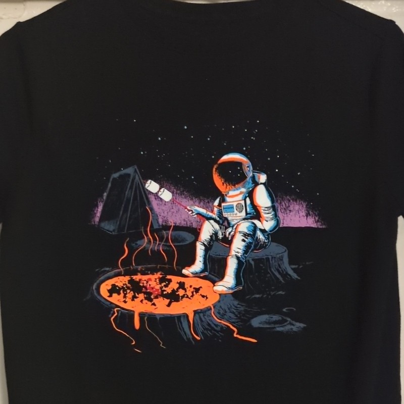 Cat & Jack Boys XL (14) Black Astronaut Space Camping Graphic T-Shirt SS Crew gallery