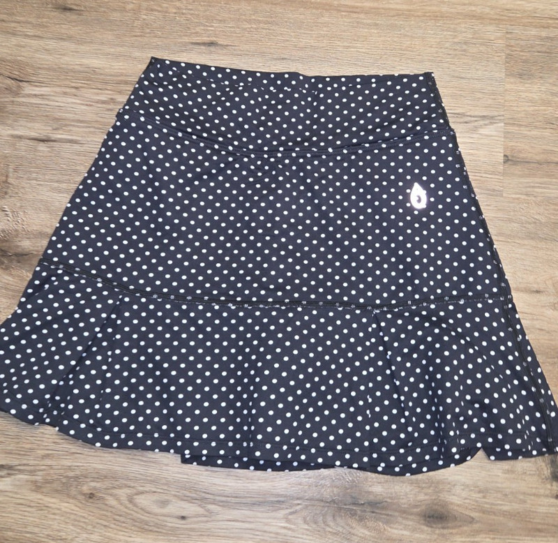 DONA JO size S Tennis Flare Jojo Skirt Skort Shorts Lined Polka Dot 1