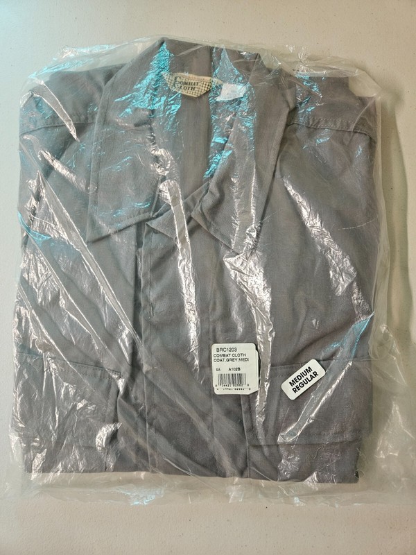 Med./Regular Brigade Quartermasters Combat Cloth Mens Button Up Coat Grey