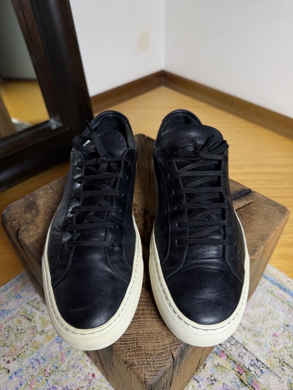 Common Projects Achilles Leather Sneakers in Black Size 43EU gallery