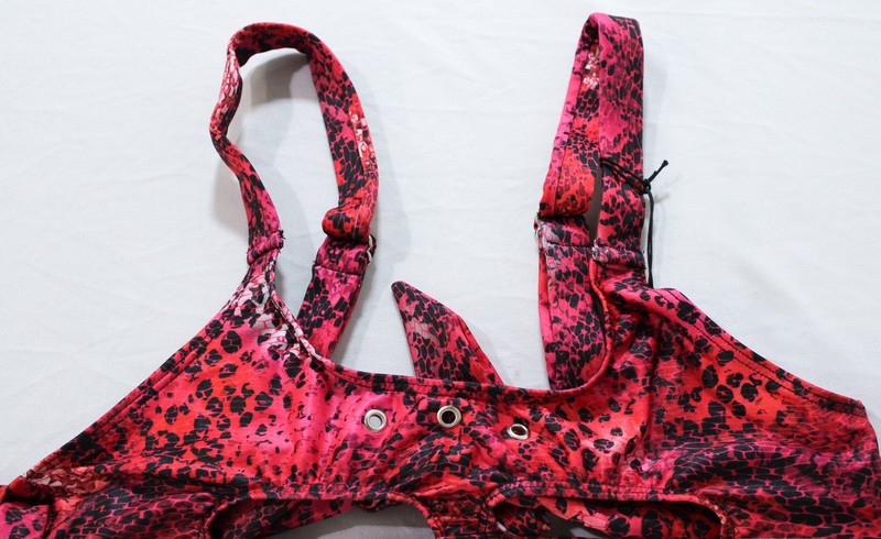 Mapale Women's Two-Piece Lingerie Set LB3 Fierce Fuchsia Animal Print Size L/XL gallery