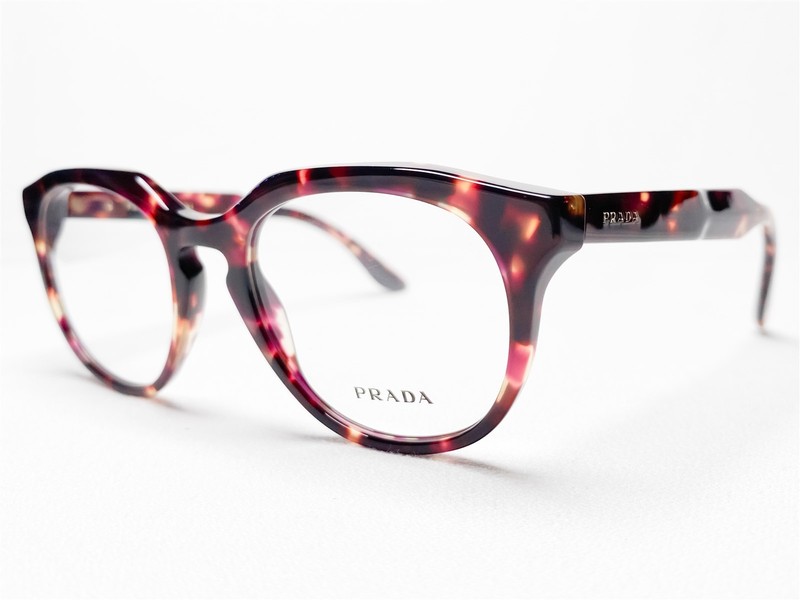 NEW Prada VPR13S UBO-1O1 Women's Eyeglasses Frames Brown/Violet Havana 48/18~140 gallery