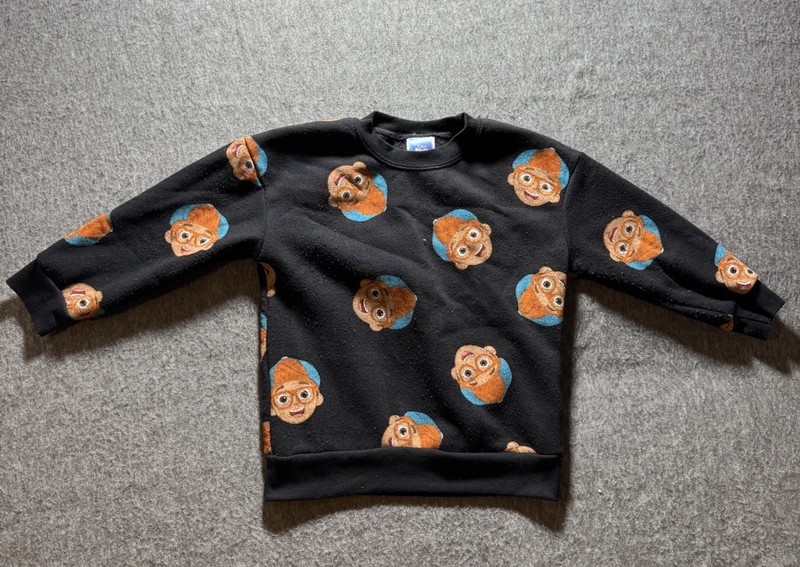Blippi Toddler Pullover Graphic Print Sweatshirt Size 4t Black