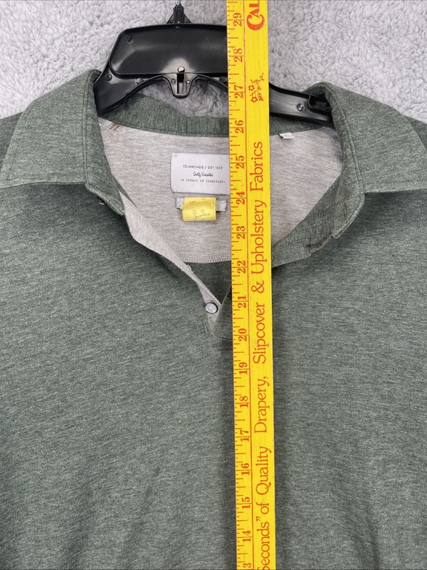 7D 7 Diamonds Mens Large Lt Green Heathered Gray Stripe Core Polo Shirt gallery