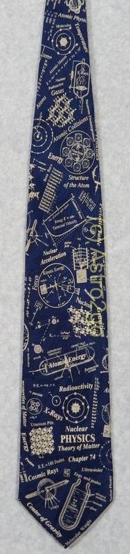 NUCLEAR PHYSICS ATOMIC RADIOACTIVE URANIUM Museum Artifacts Silk Necktie NEW!