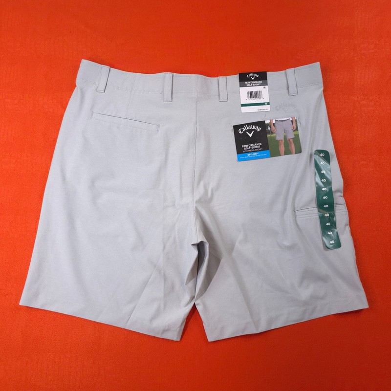 NWT Callaway Golf Men’s Performance Stretch Opti-Dri Short Gray Size 40