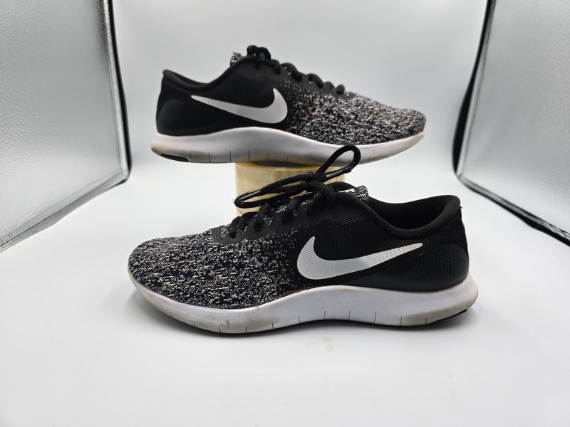 Nike Flex Contact 908983-001 Mens 7 Running Shoes Black White Athletic Sneakers