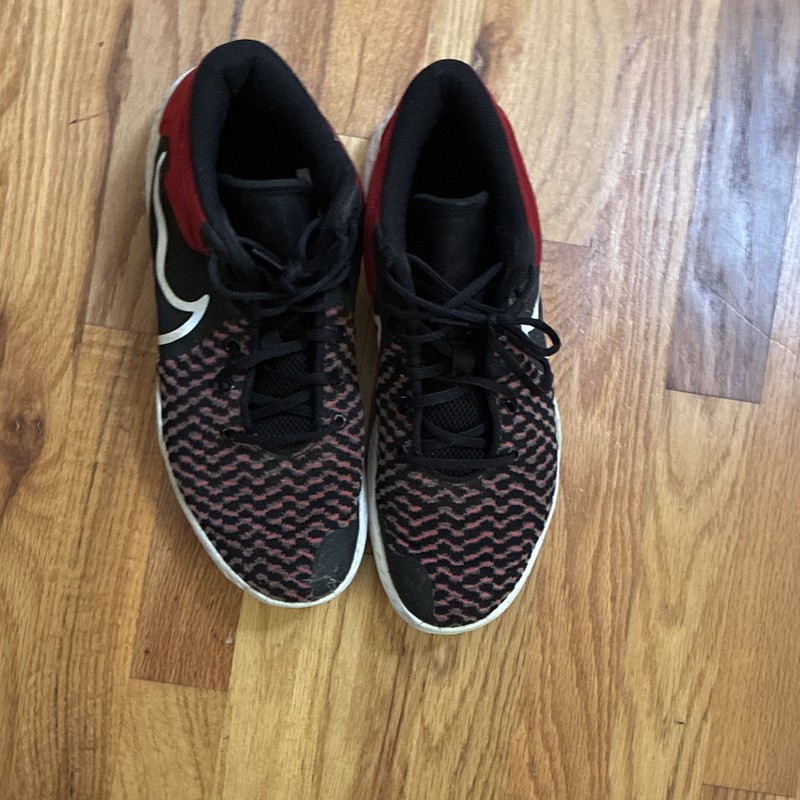 Nike Men’s Low Top Athletic Sneakers Lace-Up Black/Red/White Zigzag