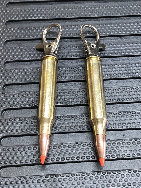 Pair Of .223 5.56 Bullet Zipper Pulls Or Keychains Unique Gift gallery