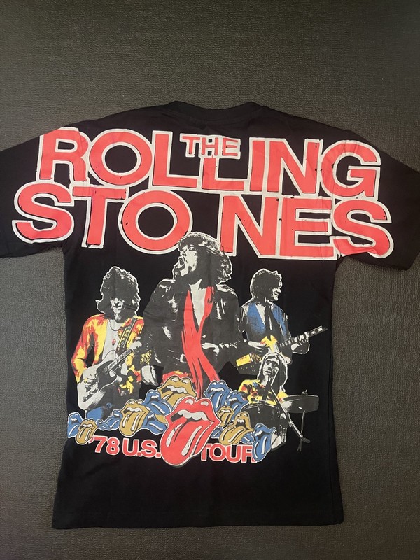 THE ROLLING STONES Sz S Black T-Shirt 78 US TOUR BAND OFFICIAL MERCH