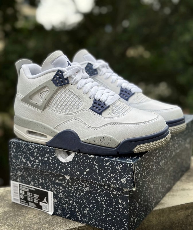Jordan 4 Retro Midnight Navy Men s Mid Top Basketball Shoes US Size 7-12