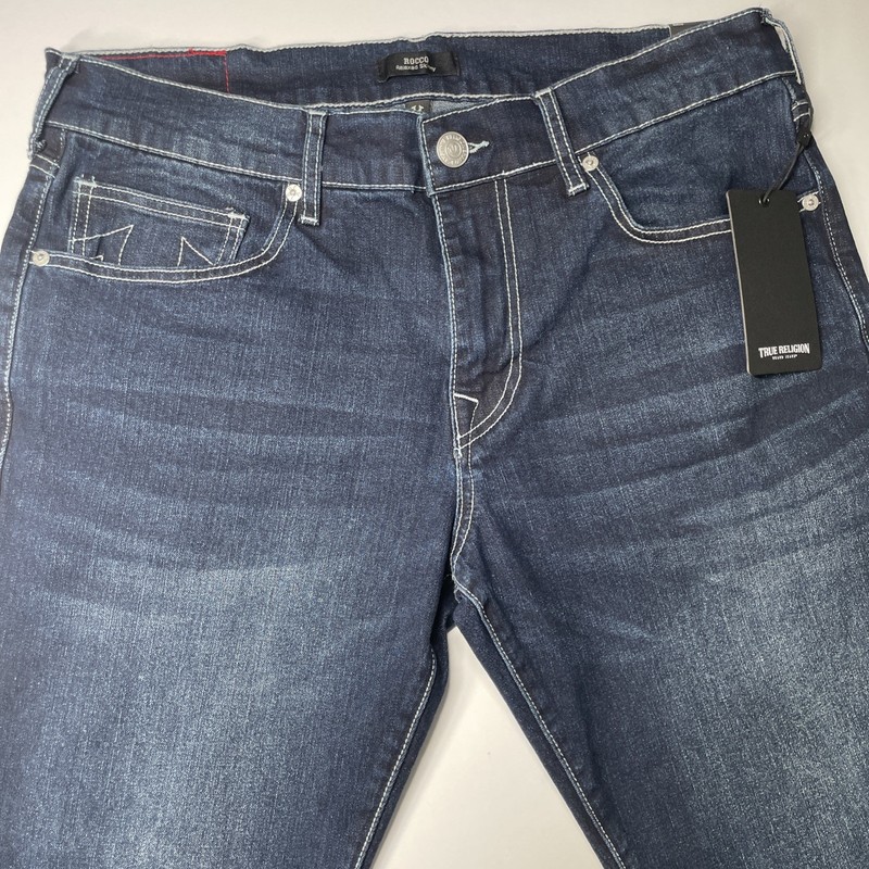 True Religion Rocco SN Skinny Size 34 Color Dark Mahogany Wood Wash Style 700674