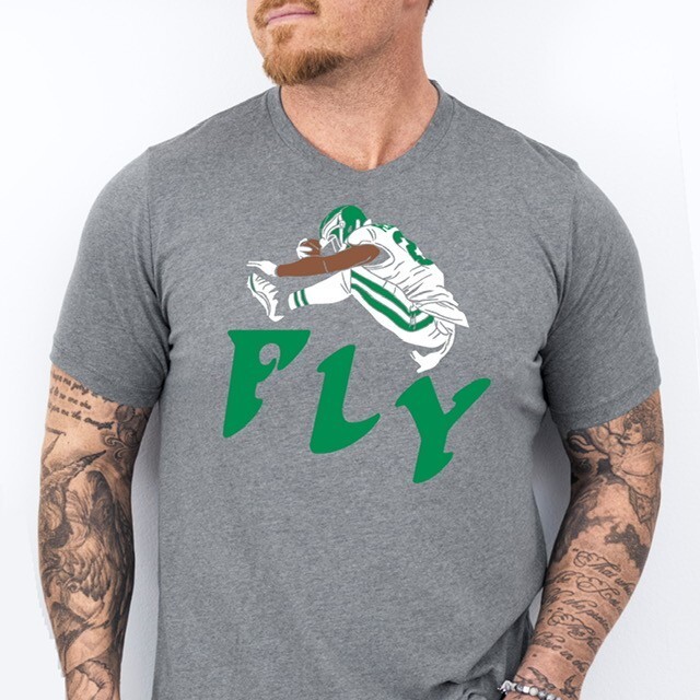 FLY SAQUON | Philadelphia 2025 Football themed Soft Ring Spun Cotton T-Shirt gallery