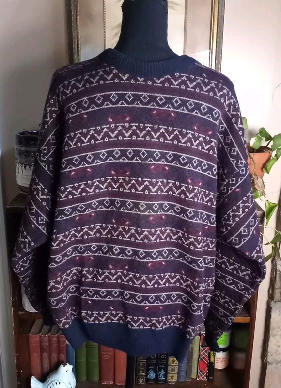 Vintage 90s Andhurst Sweater Men’s Medium, Multicolor Striped Made USA