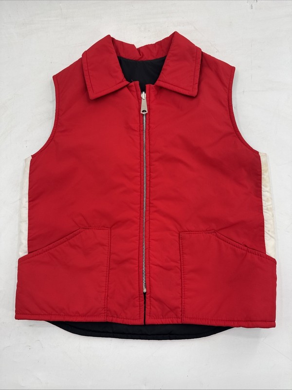 Vintage Portland Trail Blazers Usher Vest Small Red Black Reversible NBA