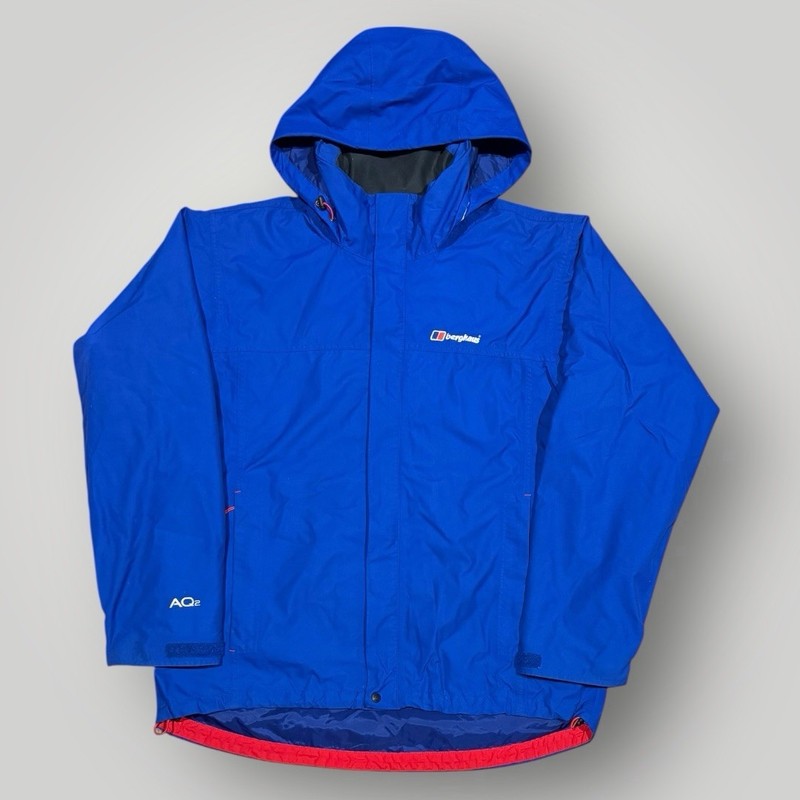 Mens Blue Berghaus AQ2 Hooded Waterproof Jacket – Size Large (L) T182