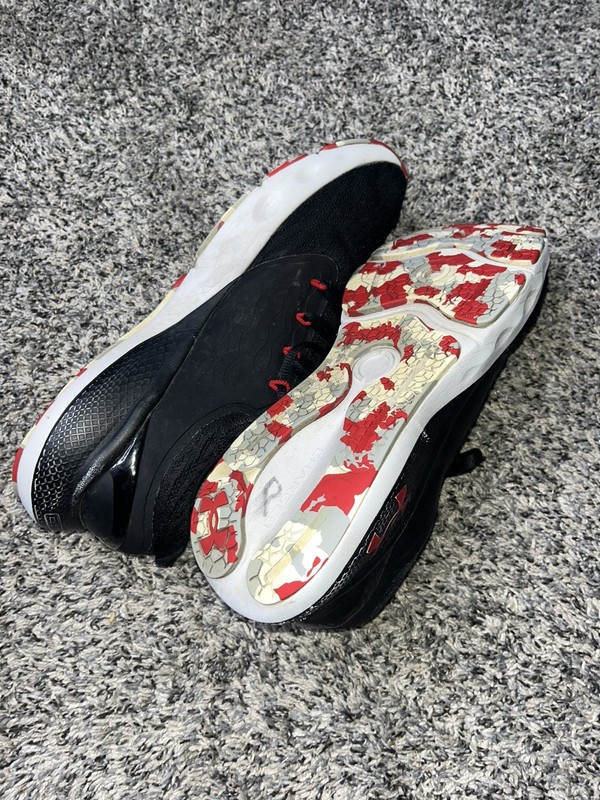 New- Under Armour UA Charged Vantage Marble Running Shoes Black/Red Size 11.5 M gallery