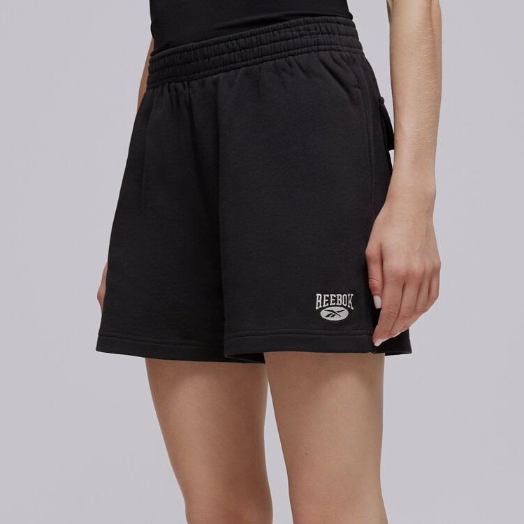 Reebok Women’s Black Archive Essentials Small Logo Shorts Size L