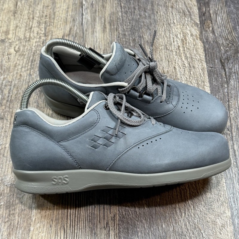 SAS Free Time Comfort Denim Blue Leather Walking Shoes Women’s Size 8 Narrow