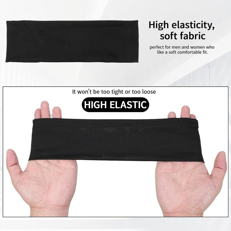 6 PCS Sports Headbands Soft Stretchy Non Slip Sweat Absorbent Headbands gallery