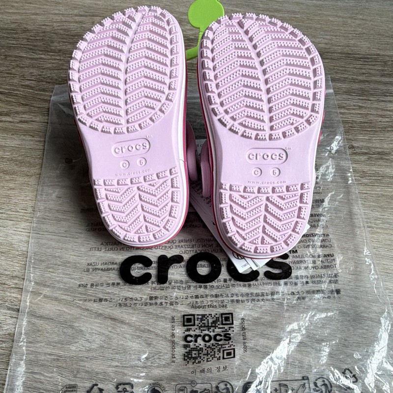 Crocs Bayaband Clog Kids Pink Adjustable Strap US 5 EU 20-21 207018-6TG gallery