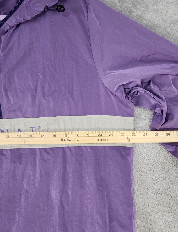 Monat Windbreaker Set Womens Medium Purple 1/2 Zip Pullover Jacket Runner Shorts gallery