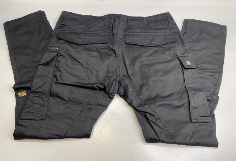 G-Star Raw Mens Cargo Pant Dark Black Size 38x34 Rovic Zip 3D Regular Tapered gallery