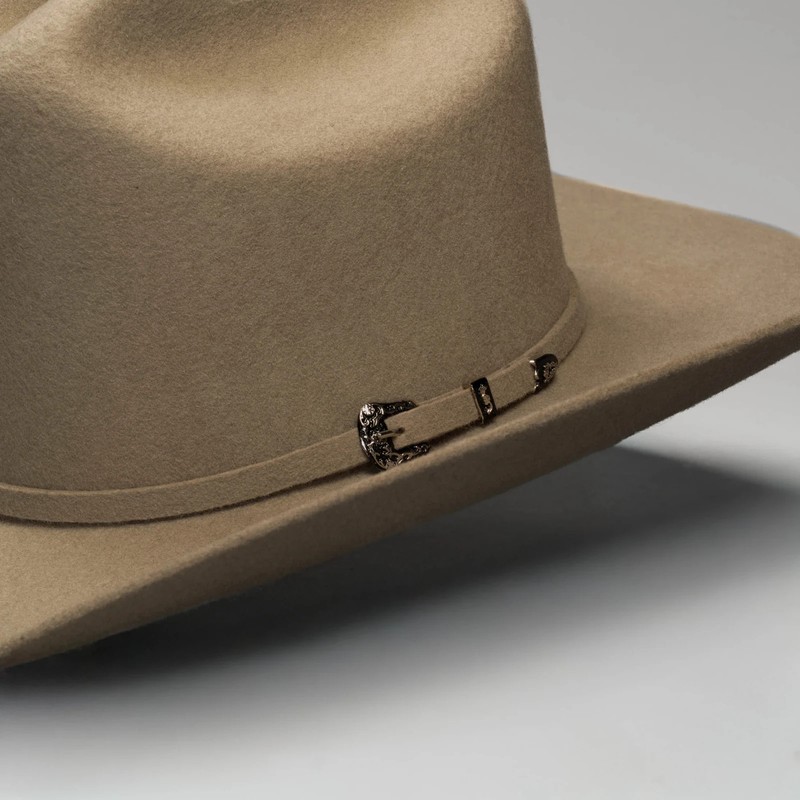 Texana 50X Estilo Panter Belico Western Cowboy Hat, Low Crown, Brim 3.5" - Beige gallery