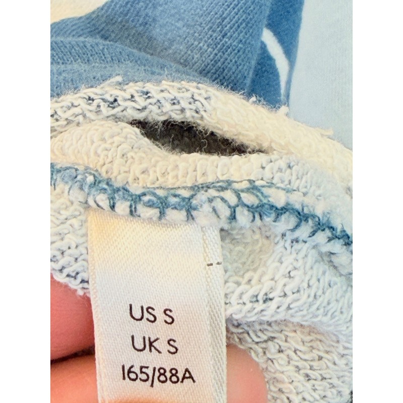 Daily Practice Anthropologie Blue Abstract Geometric Hoodie OB1365119 Womens S gallery