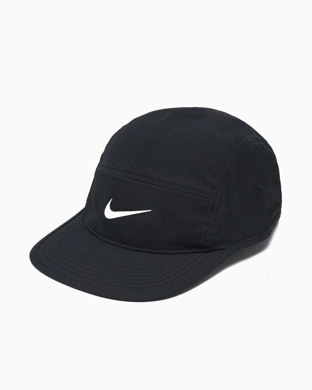 Nike Fly Dri-FIT Unstructured Swoosh Running Cap Hat L/XL Black White FB5624-010