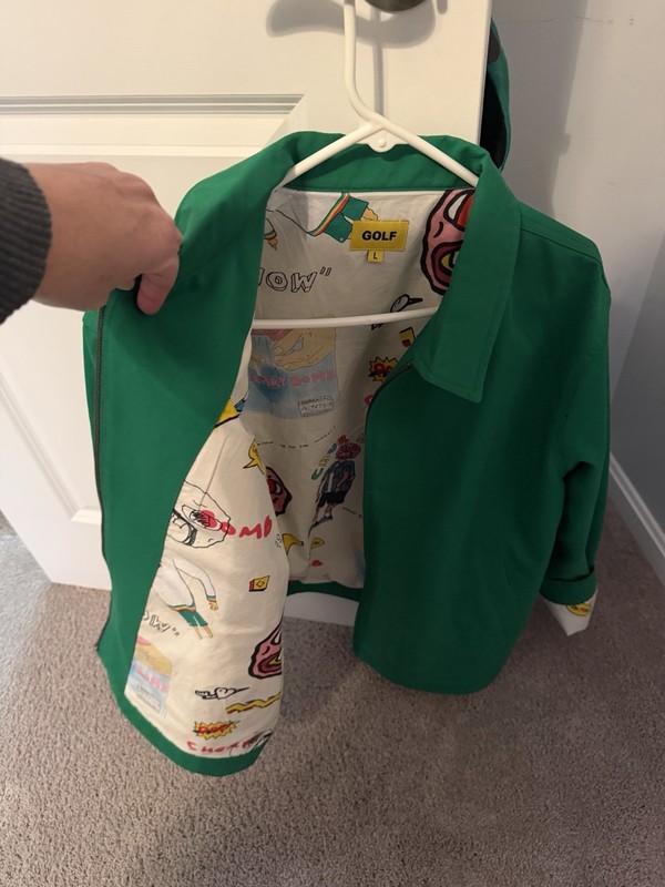 Golf Wang Cherry Bomb Bomber Jacket Men's Size L And hat - Authentic gallery