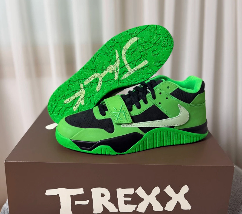 Jordan CJ1 T-Rexx Travis Scott Green Spark IM9113-300