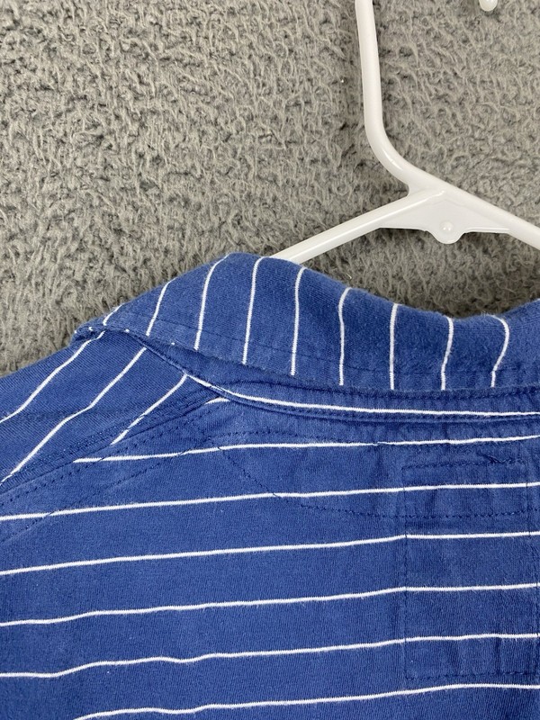 Relwen Jersey Stripe Polo Mens Large Blue Lightweight Durable gallery
