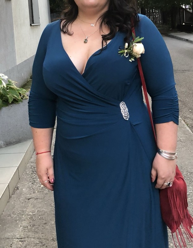 Stunning Turquoise Joanna Hope Dress Size 22 Worn Once - Perfect Condition. gallery