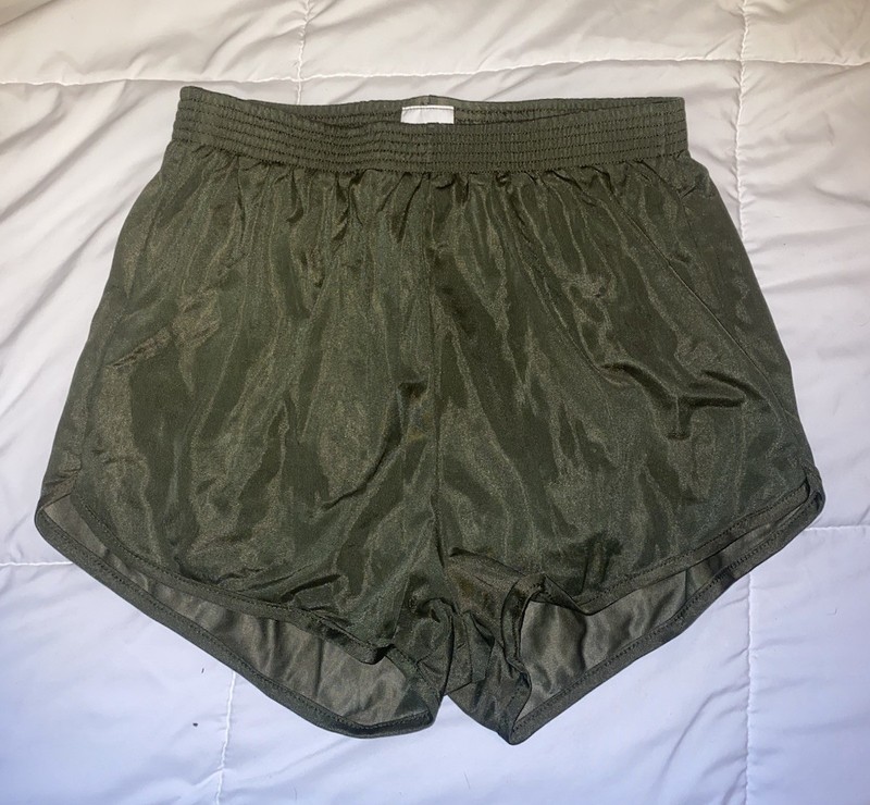 Military PT Shorts Size L Made In USA Tricot 100% Nylon Elastic Waist 137 New