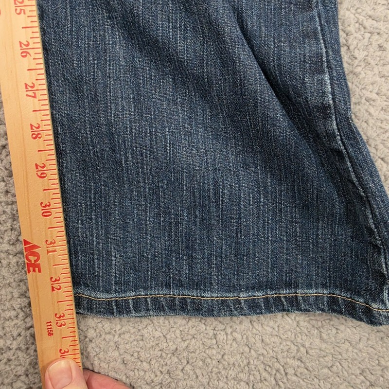 American Eagle AE Artist Flare Jeans Womens 14 LONG Blue 34X33 Low Rise Stretch gallery