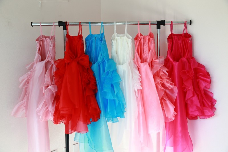 Organza Pleated Ruffled Flower girl dress Junior Bridesmaid Christmas Pageant gallery