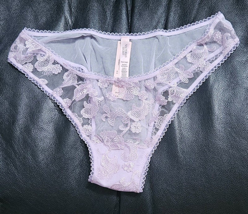 M Victoria’s Secret VS Angels Soft Mesh Embroidery Brazilian Thong Bikini Panty