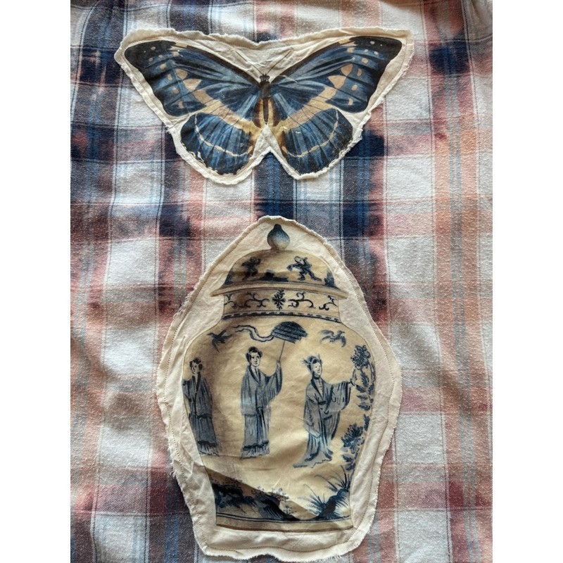 Upcycled Fleece-lined Flannel Butterfly Vintage Patchwork gallery