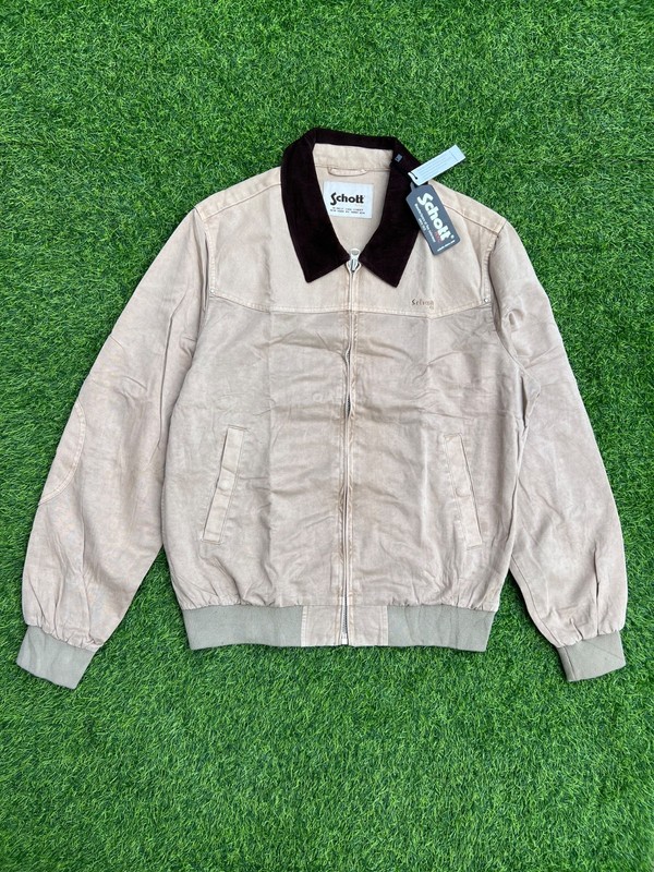 Schott N.Y.C. Corduroy-Collar Canvas Bomber Jacket (SMS Sample) – Large