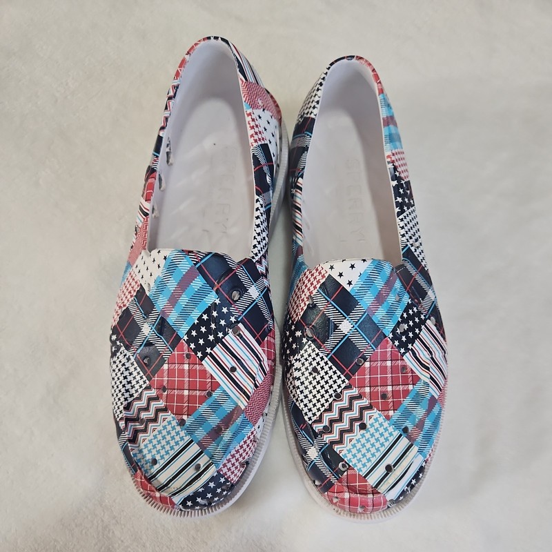 Sperry Authentic Original Top Sider Americana Deck Shoes Mens 8 Womens 10 EUC