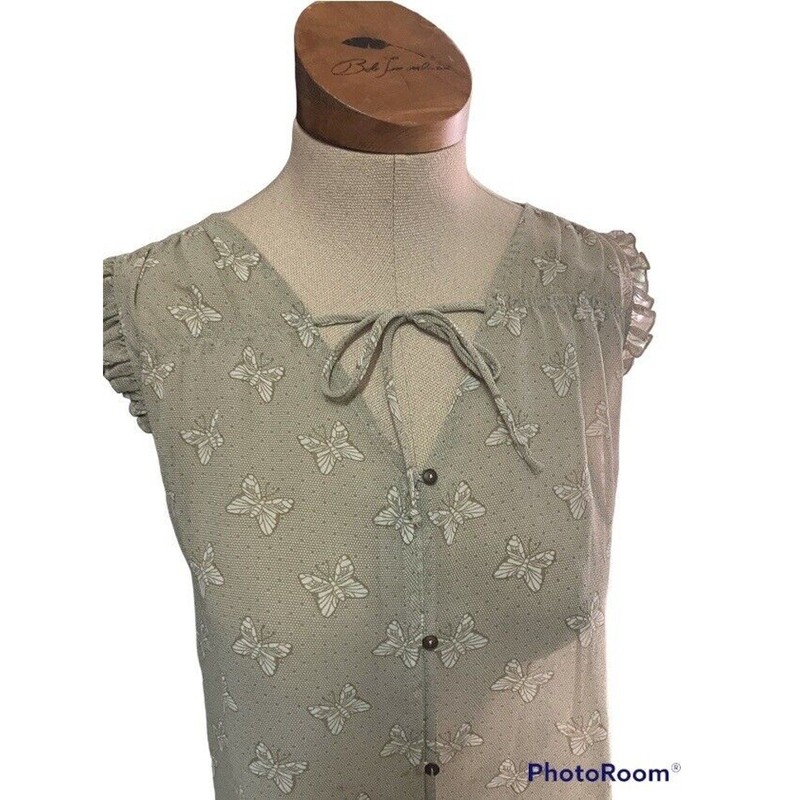 Matilda Jane Monarch Butterfly Semi Sheer Blouse Women Size Medium gallery
