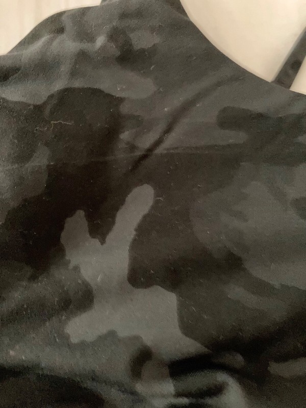 Lululemon Free to Be Sports Bra Size 8 Black Athletic Strappy- Dark Comouflage gallery