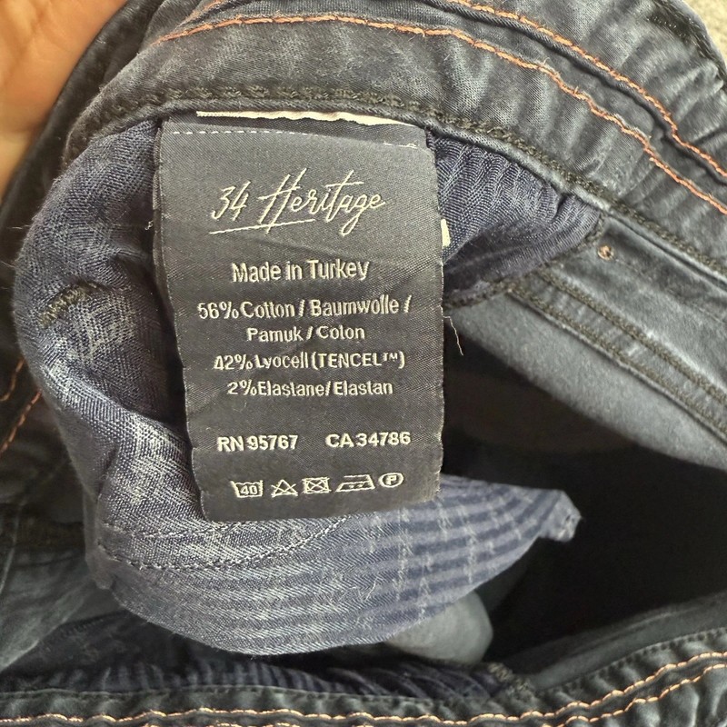 34 Heritage Charisma Pants Mens 36x32 Blue Twill Comfort Rise Classic Stretch gallery